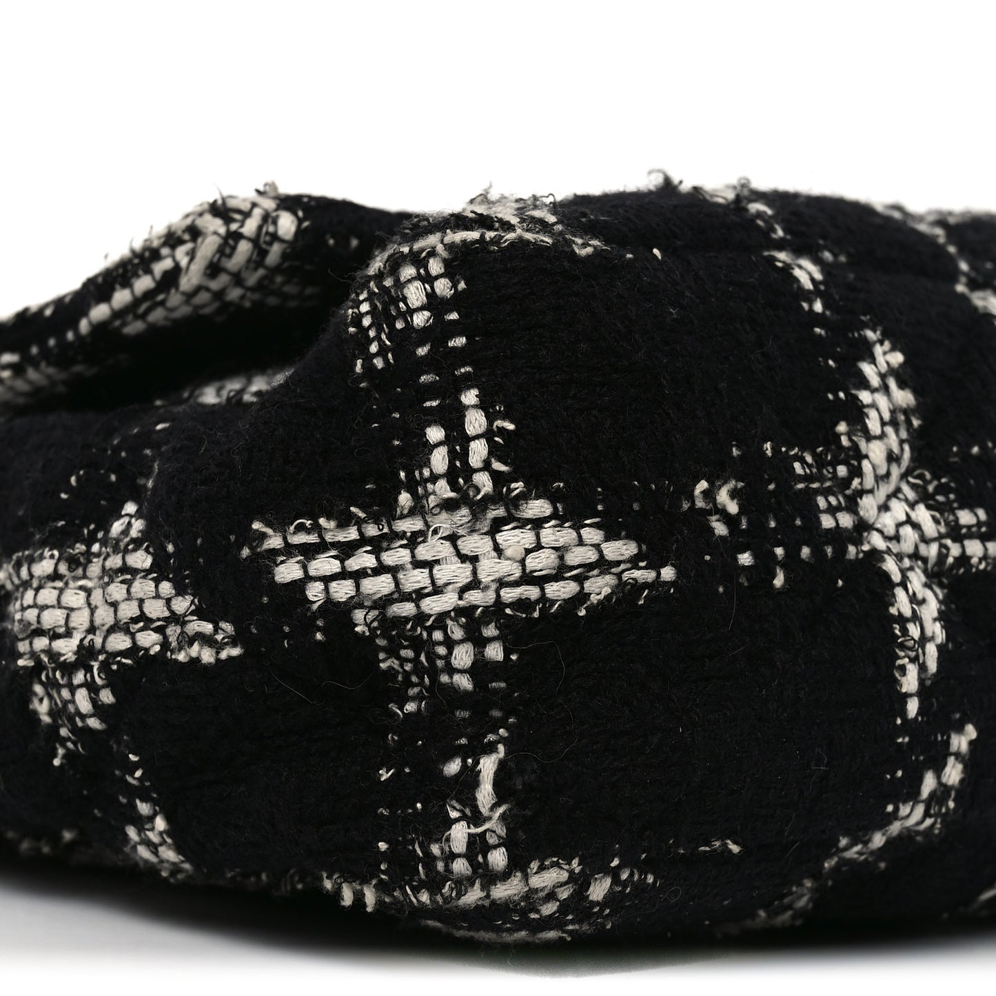 Tweed Quilted Maxi Chanel 19 Flap Black White