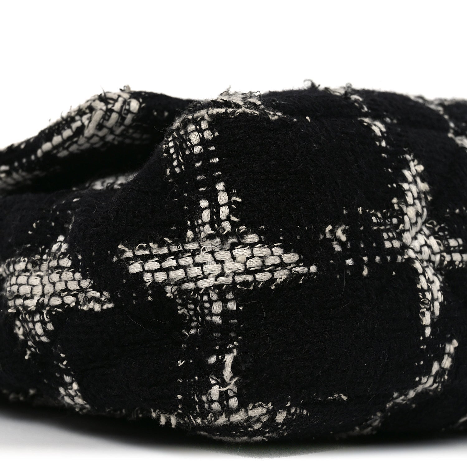 Chanel Tweed Quilted Maxi Chanel 19 Flap Black White 8 of 10