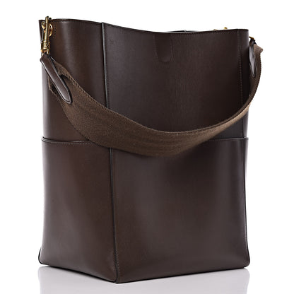 Celine Supersoft Calfskin Sangle Bucket Bag Wood 3 of 16