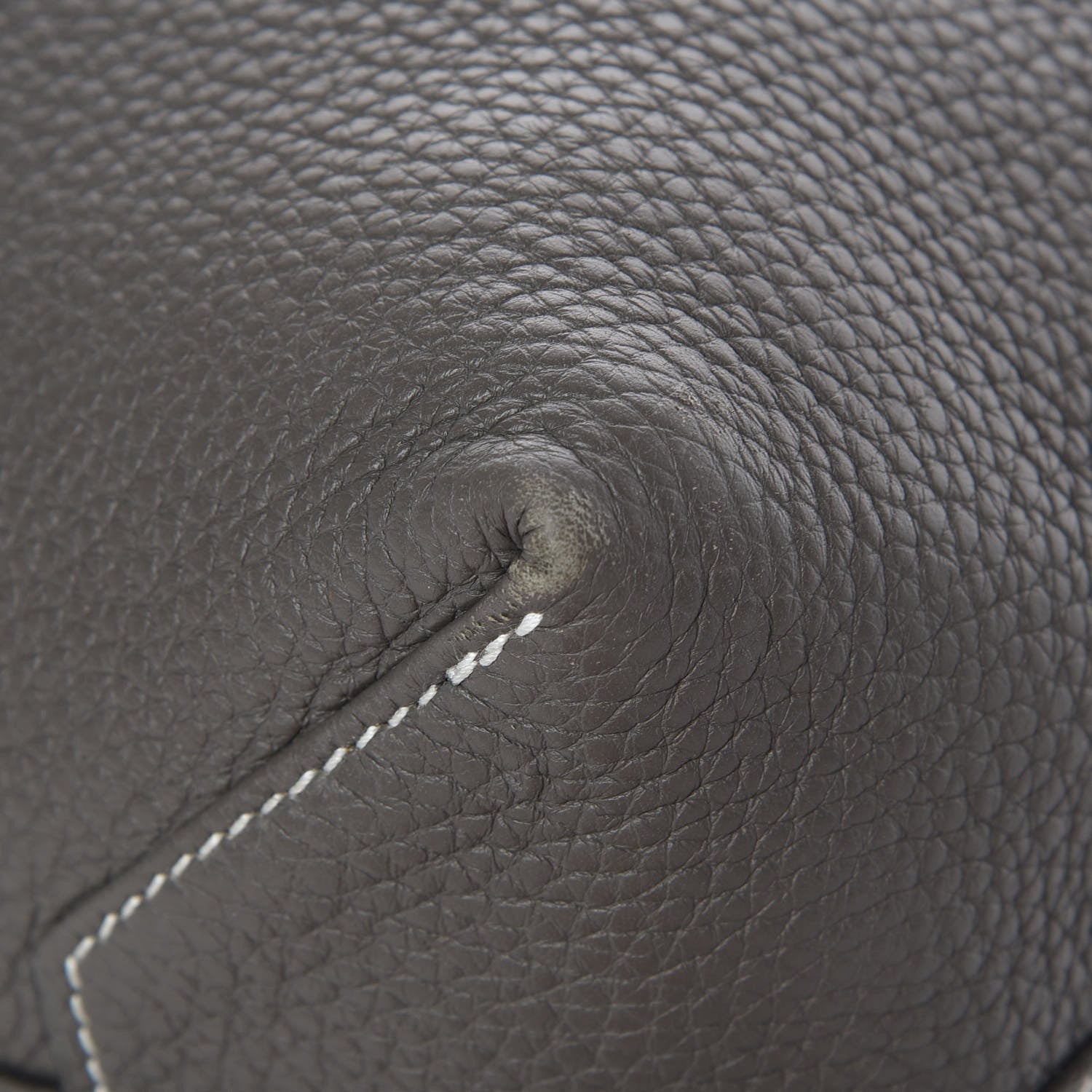 Hermes Taurillon Clemence Double Sens 36 Reversible Tote Etain Beton 14 of 17