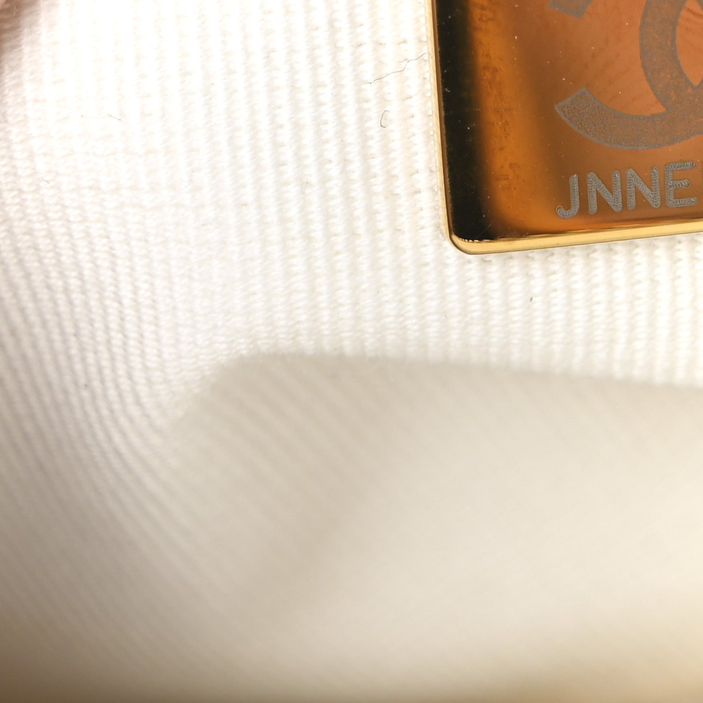 Calfskin Quilted Small Camera Case White