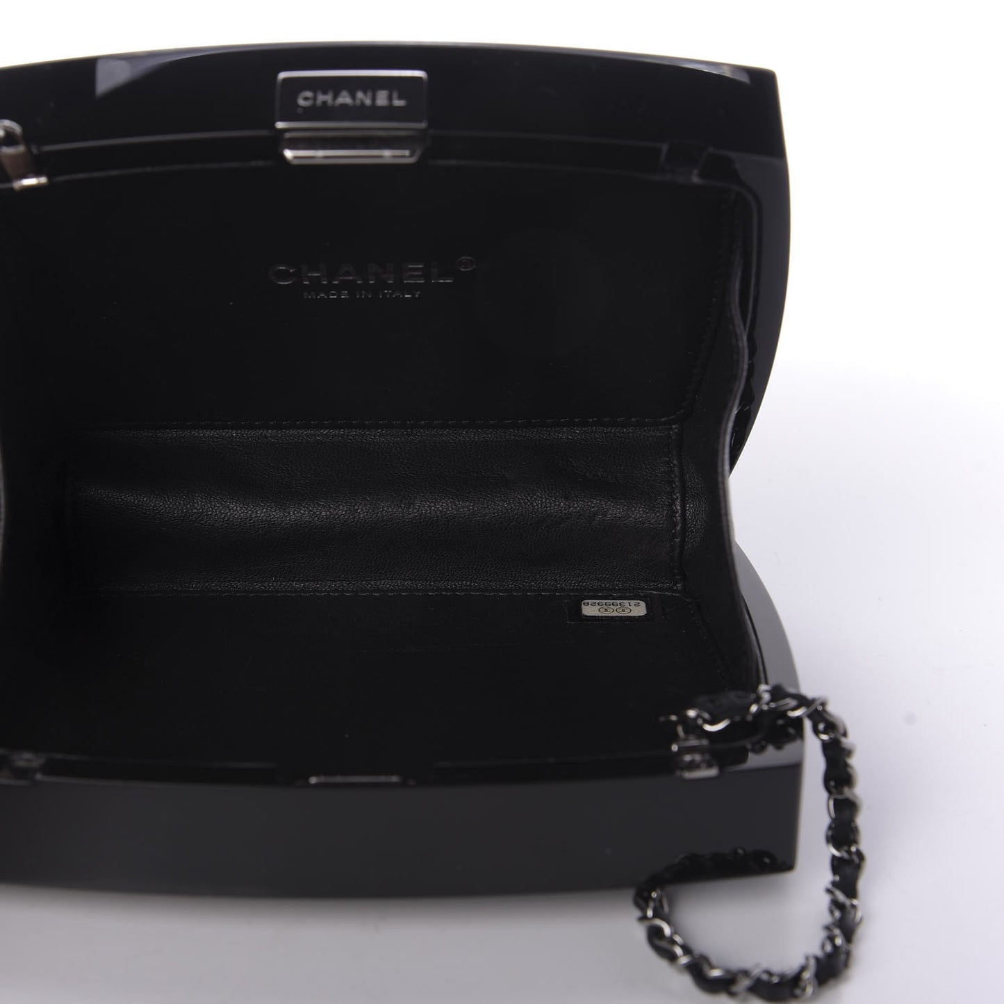 Plexiglass Compact Box Clutch Black