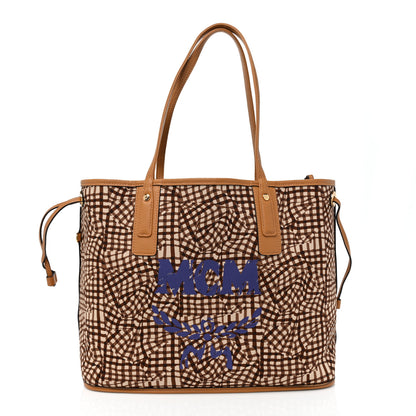 MCM Visetos Medium Liz Reversible Shopper Tote Cognac 4 of 17