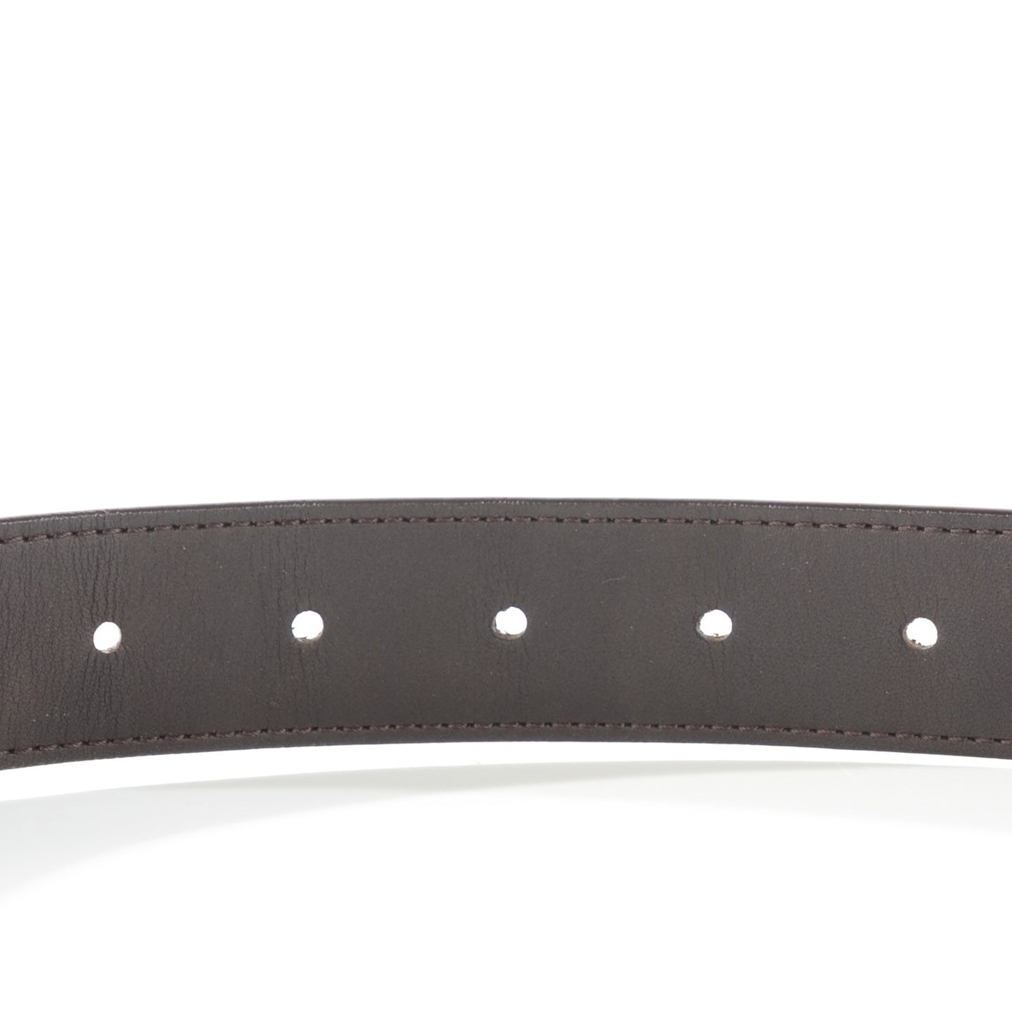 Damier Ebene LV Paris Buckle Belt 85 34 Silver