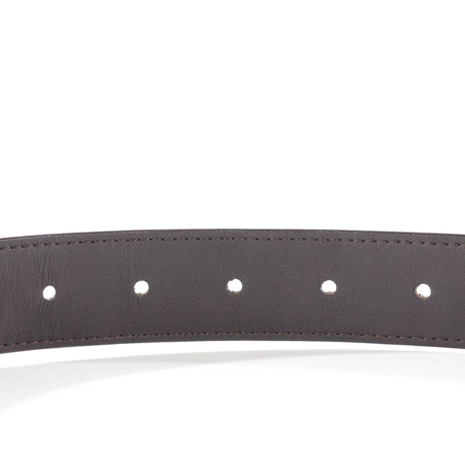 Louis Vuitton Damier Ebene LV Paris Buckle Belt 85 34 Silver 6 of 7