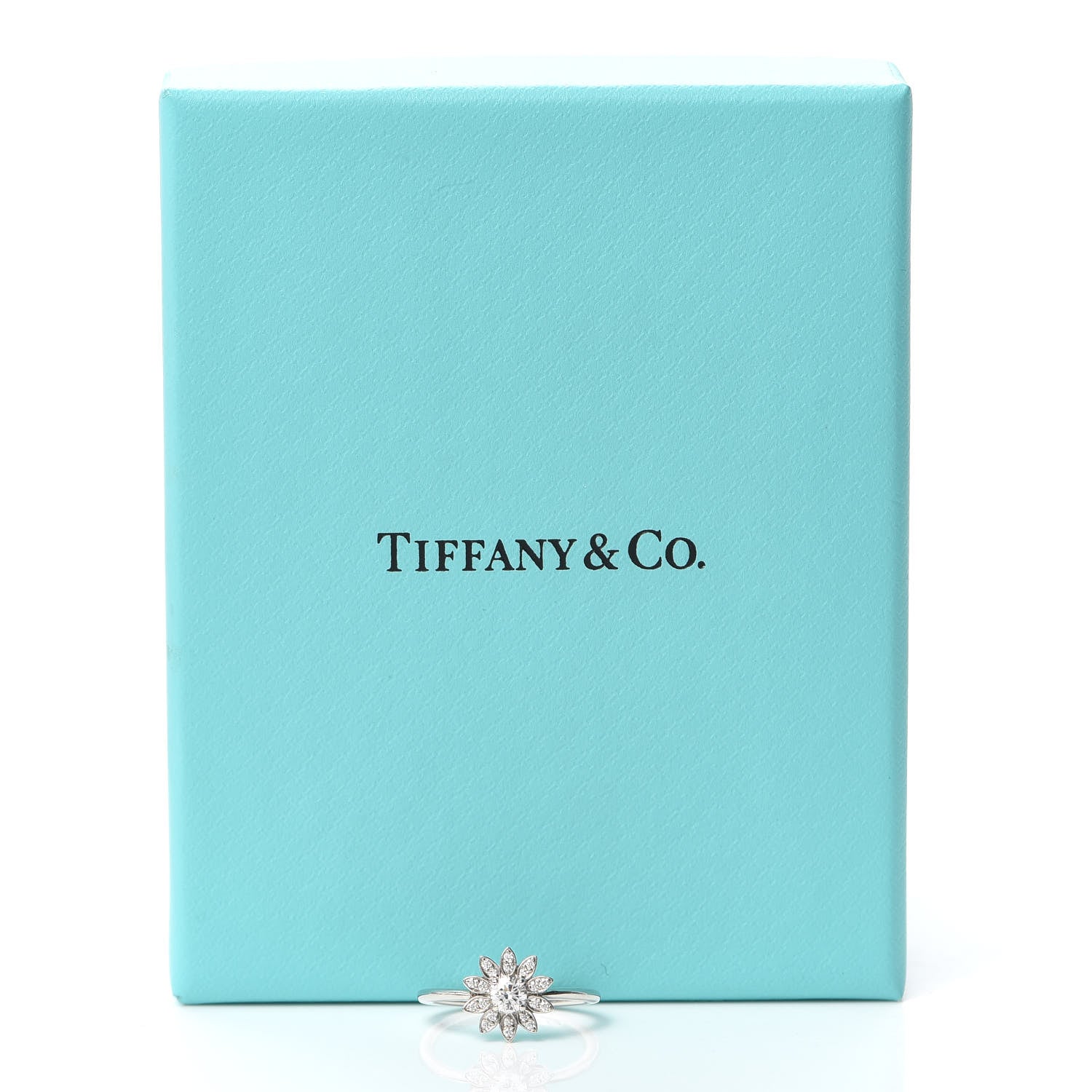 Tiffany Platinum Diamond Enchant Garden Flower Ring 49 4.75 6 of 6