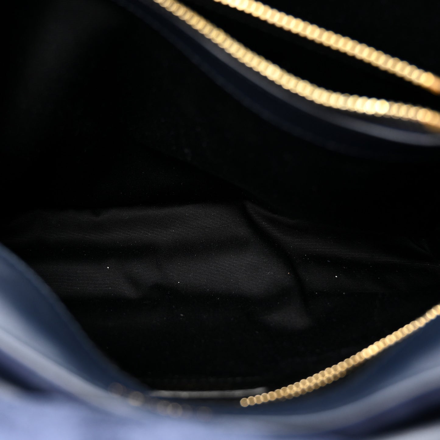 Suede Calfskin Y Quilted Monogram Medium Loulou Chain Satchel Deep Marine