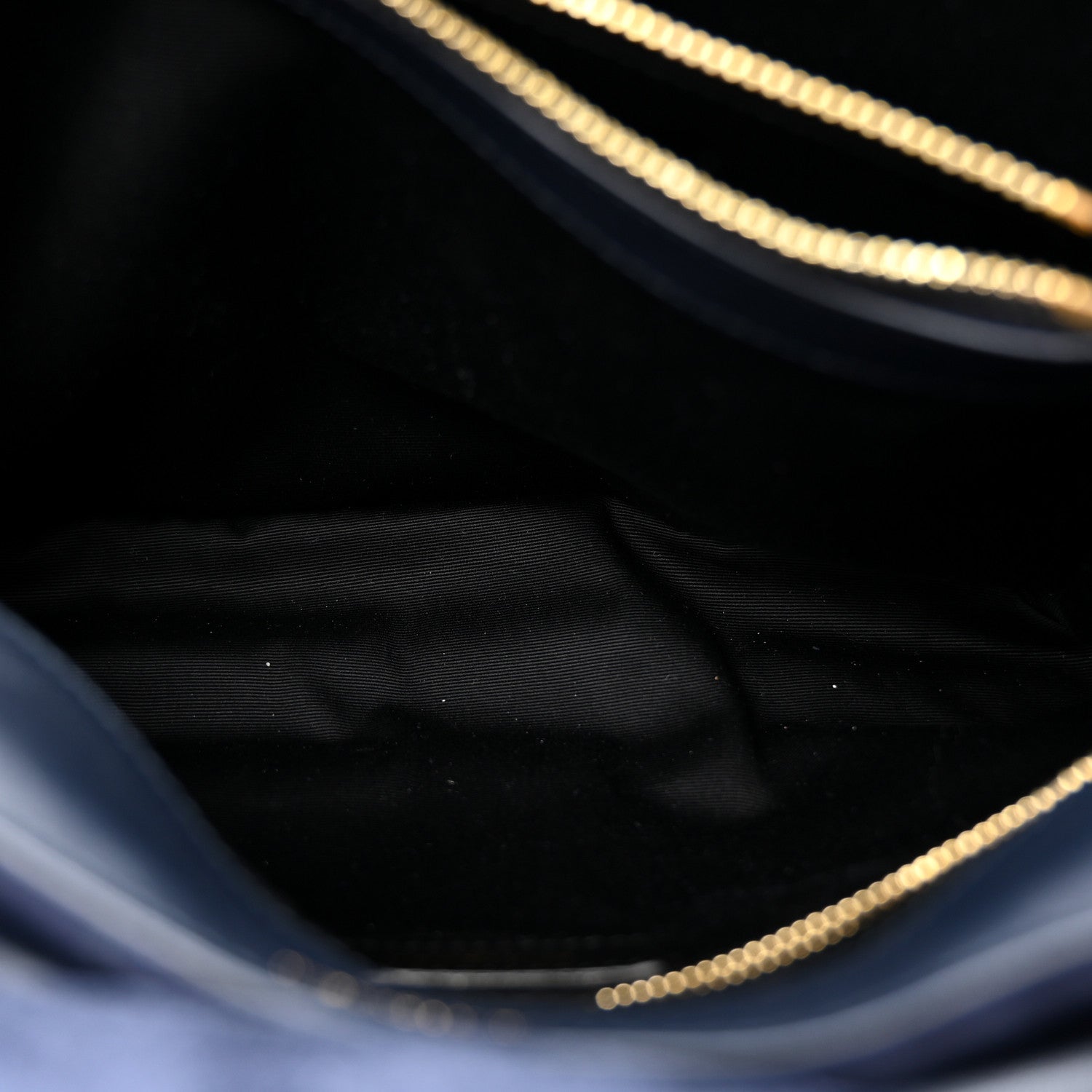 Saint Laurent Suede Calfskin Y Quilted Monogram Medium Loulou Chain Satchel Deep Marine 6 of 12