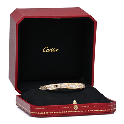 Cartier 18K Pink Gold Diamond LOVE Paved Bracelet 18 5 of 5
