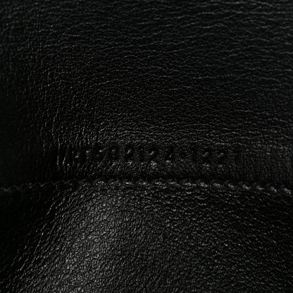 Saint Laurent Shiny Calfskin Crocodile Embossed Monogram Uptown Wallet Black 8 of 9