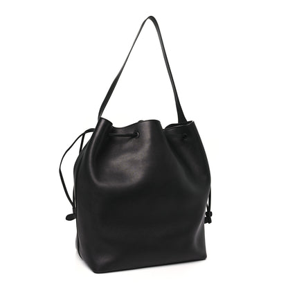 The Row Saddle Calfskin Belvedere Bucket Bag Black 3 of 8