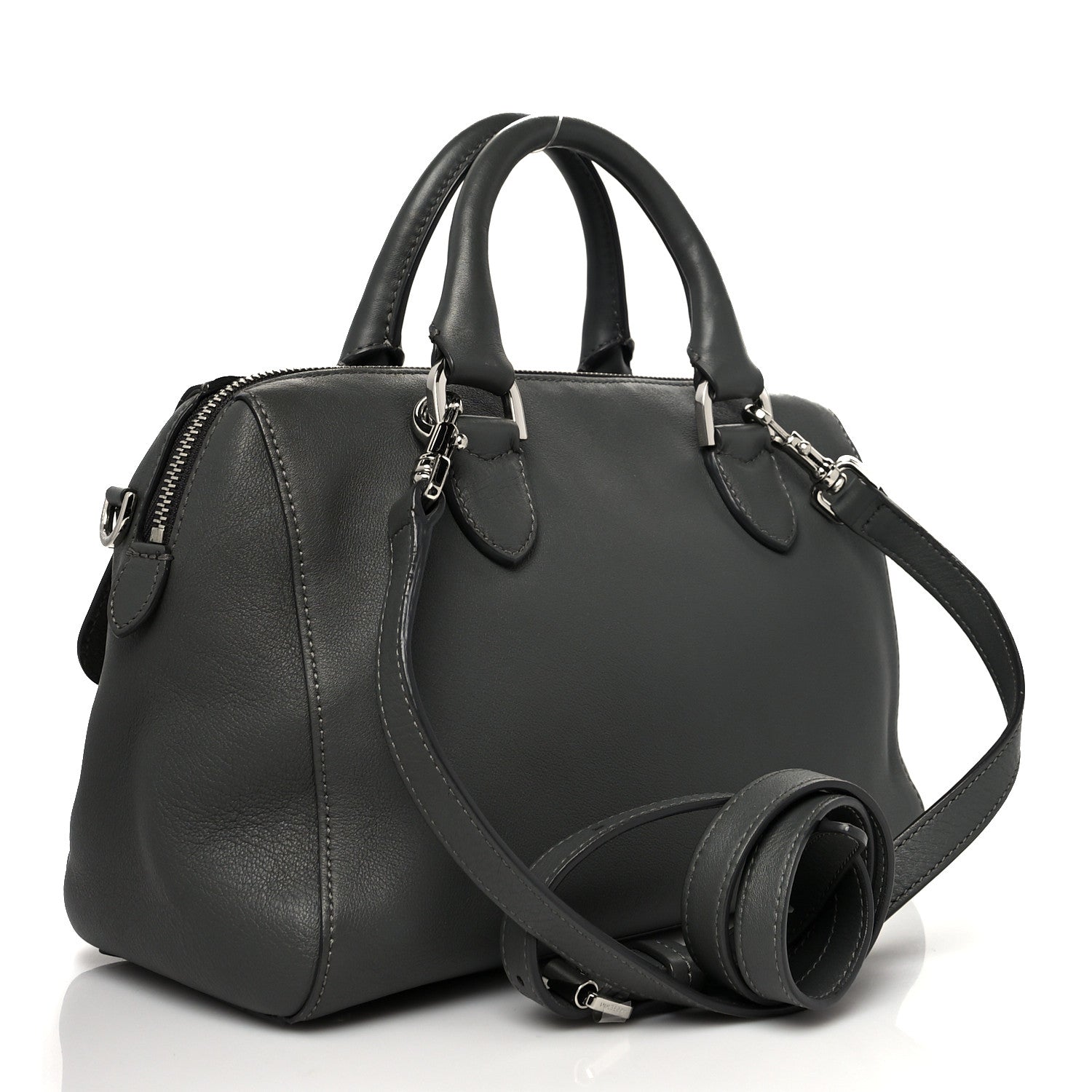 Mulberry Glossy Goatskin Medium Del Rey Satchel Black 2 of 10