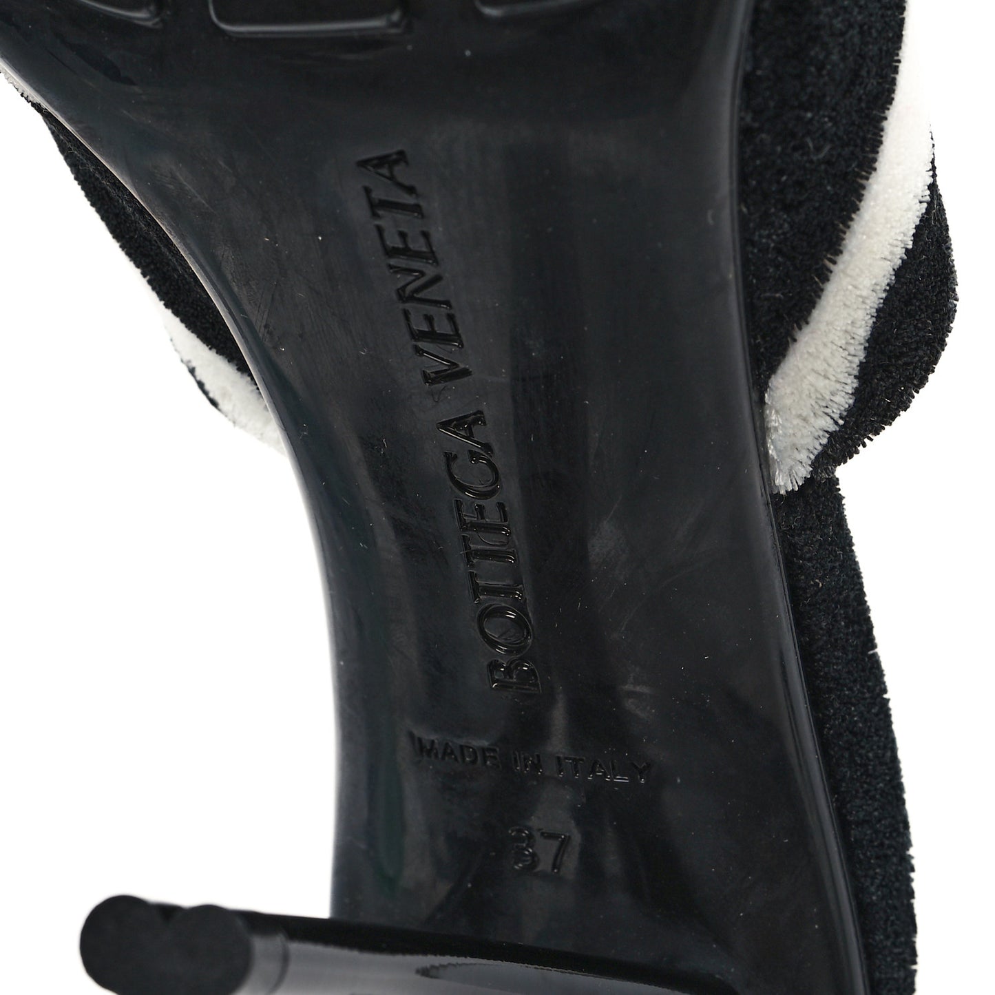 Microfiber Stretch Pose Mule Sandals 37 White Zebra