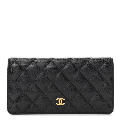 Chanel Caviar Quilted Yen Wallet Black 1 of 8