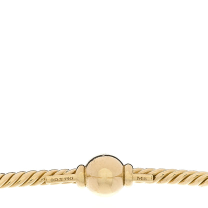 David Yurman 18K Yellow Gold 7mm Solari Station Bracelet 3 of 5