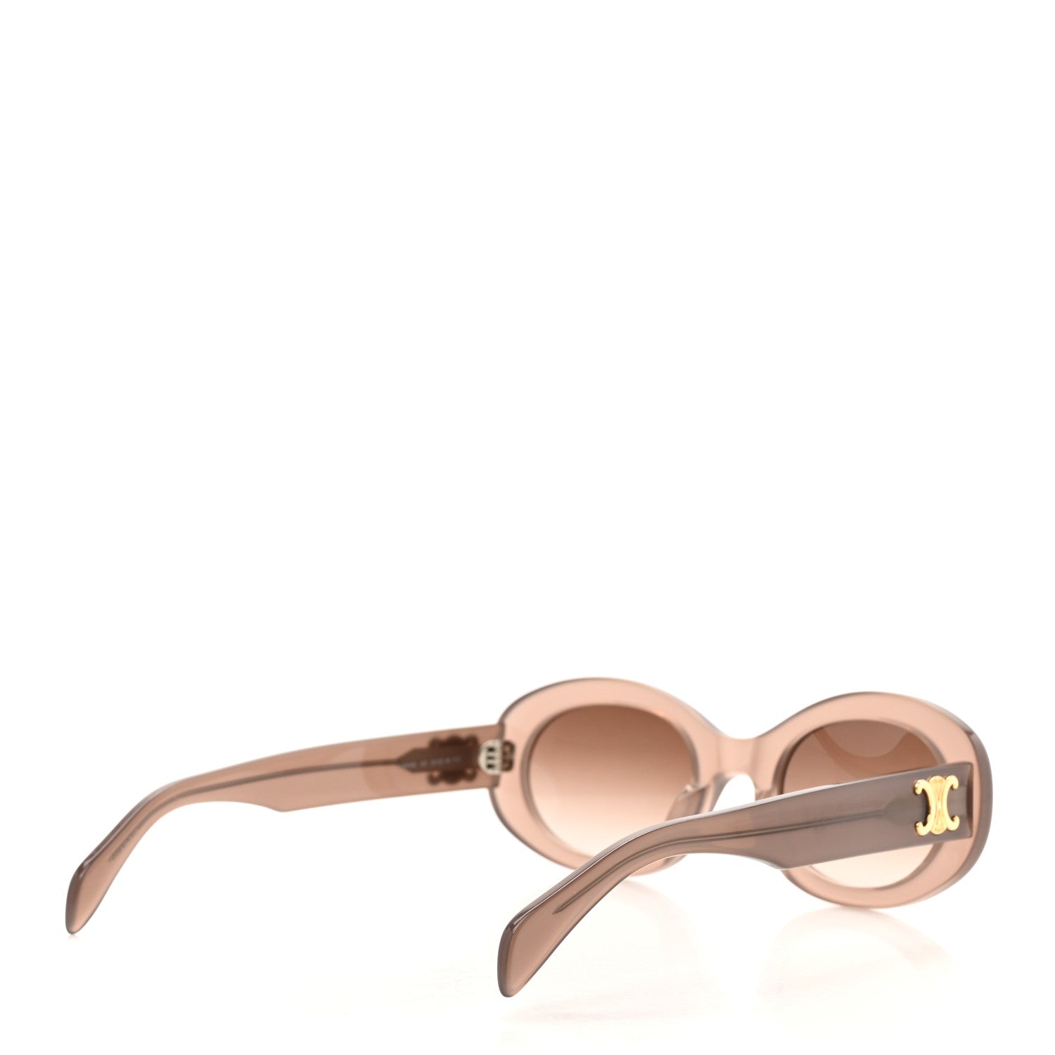Celine Acetate Triomphe 01 Sunglasses CL 40194U Milky Hazelnut 4 of 7