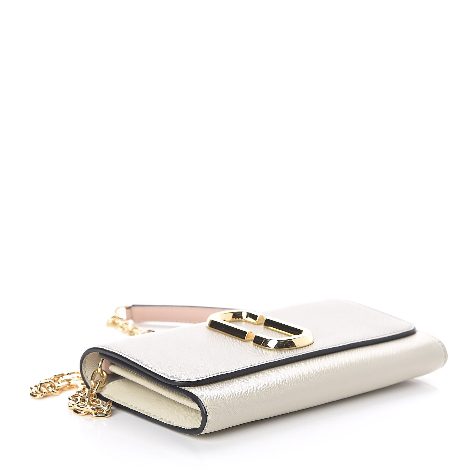 Marc Jacobs Saffino Snapshot Wallet on Chain Light Slate 4 of 9
