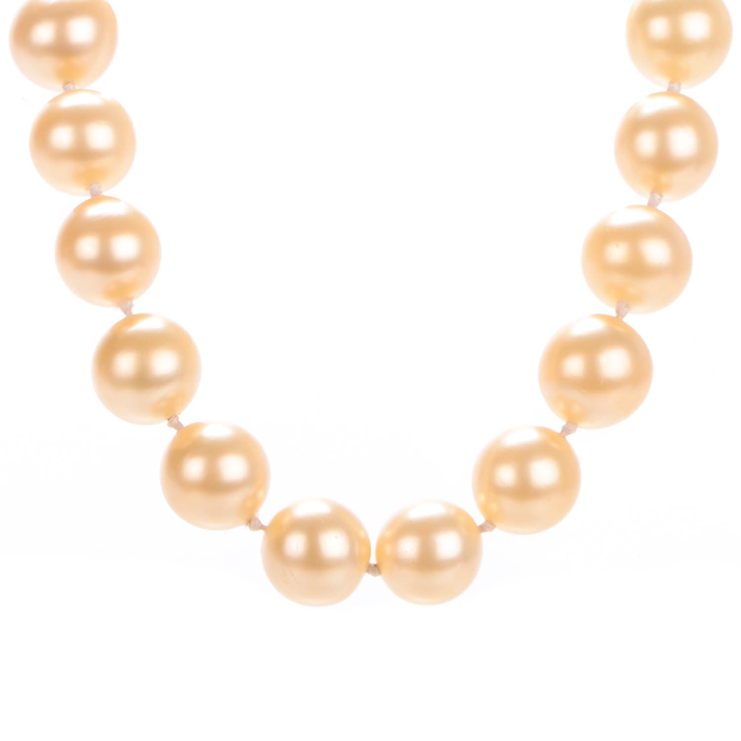 Chanel Pearl Short Necklace Gold 1 of 5