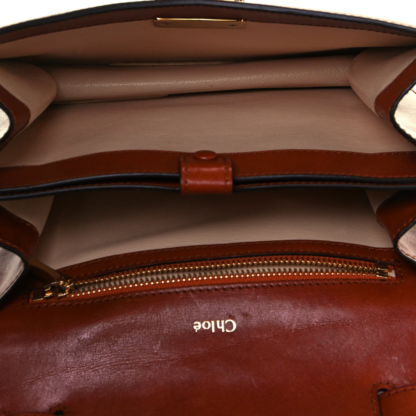 Calfskin Louise Shoulder Bag Brown