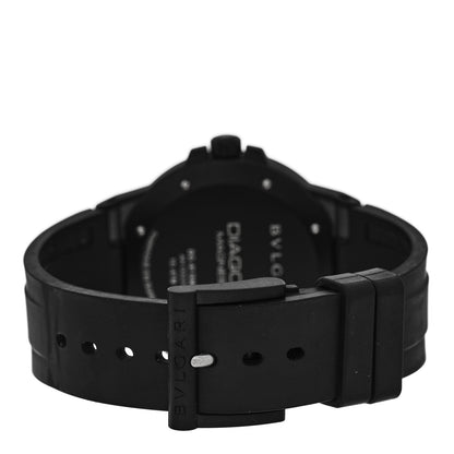 Bulgari Ceramic Rubber 41mm Diagono Magnesium Automatic Watch Grey 3 of 5