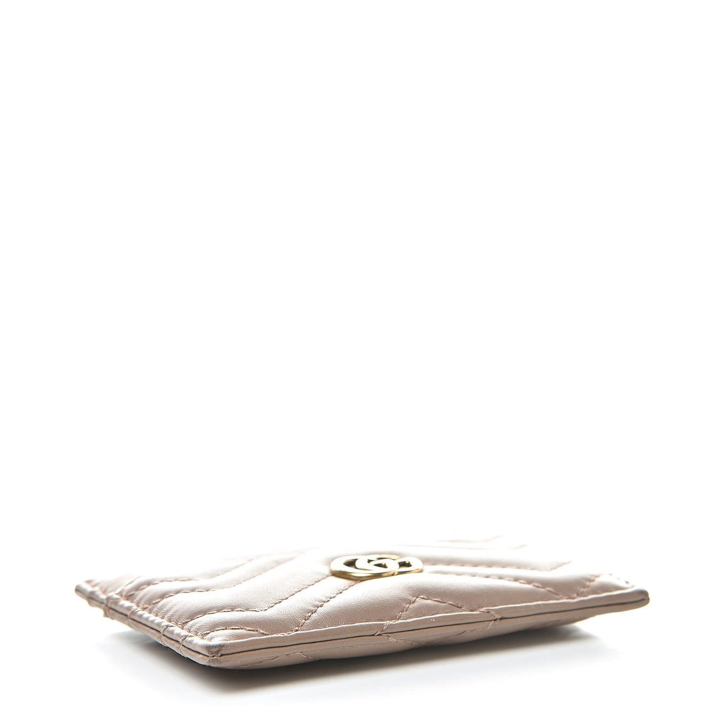 Calfskin Matelasse GG Marmont Card Holder Porcelain Rose