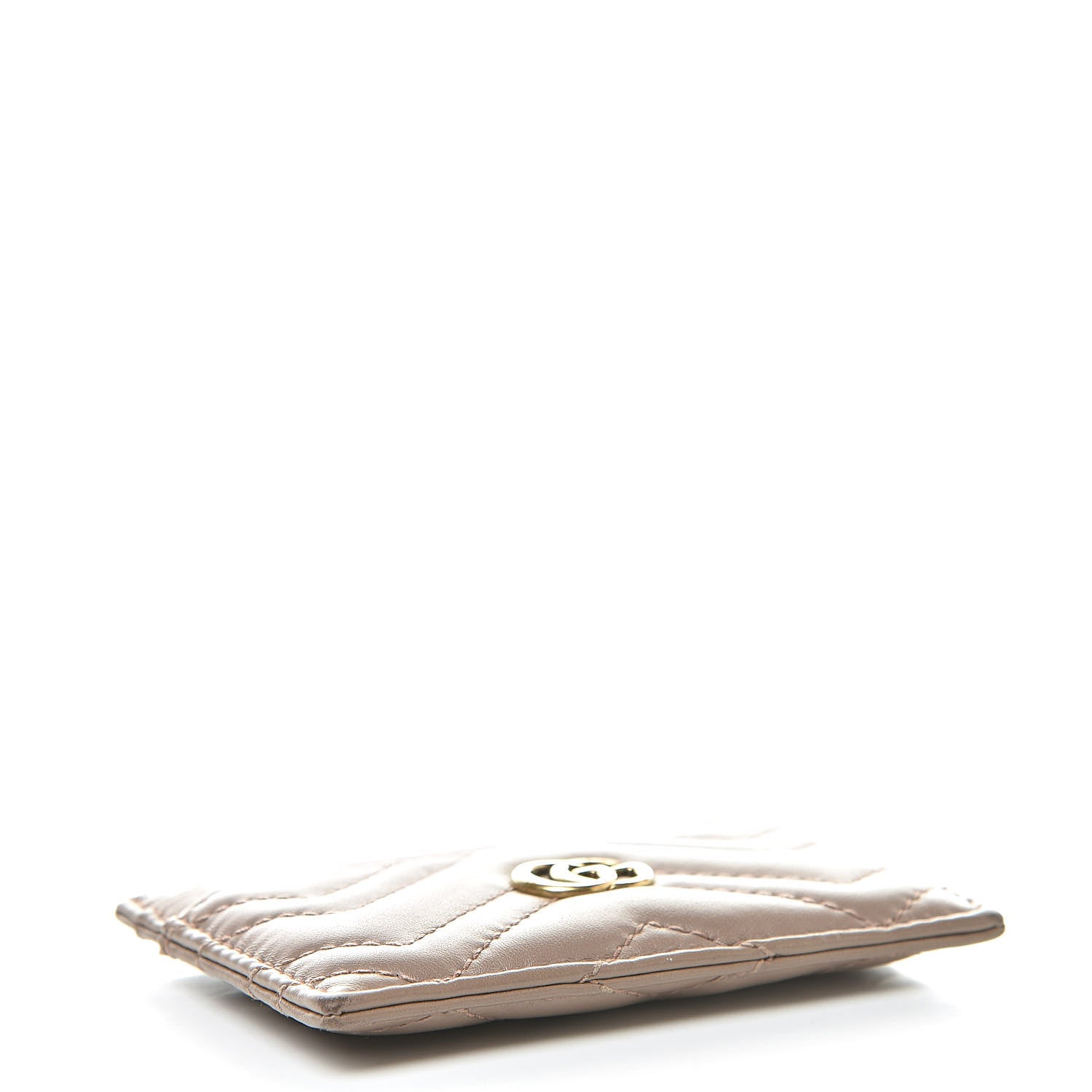 Gucci Calfskin Matelasse GG Marmont Card Holder Porcelain Rose 4 of 10