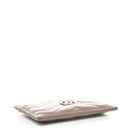 Gucci Calfskin Matelasse GG Marmont Card Holder Porcelain Rose 4 of 10