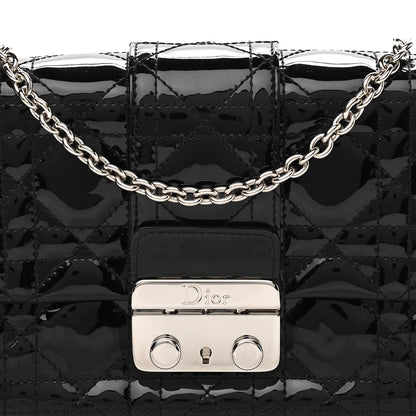 Christian Dior Patent Cannage New Lock Pouch Black 10 of 11