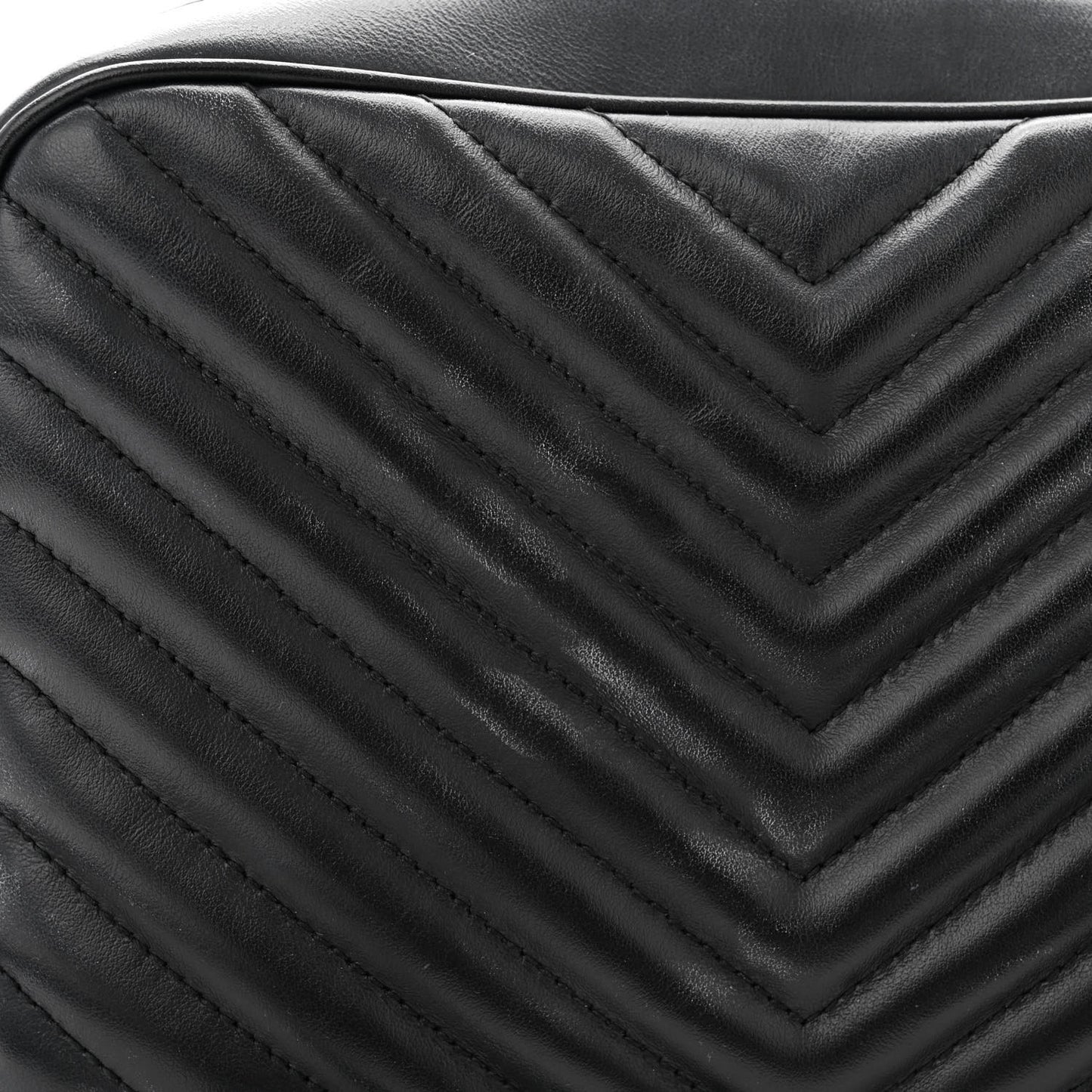 Calfskin Matelasse Monogram Monochrome Lou Camera Bag Black