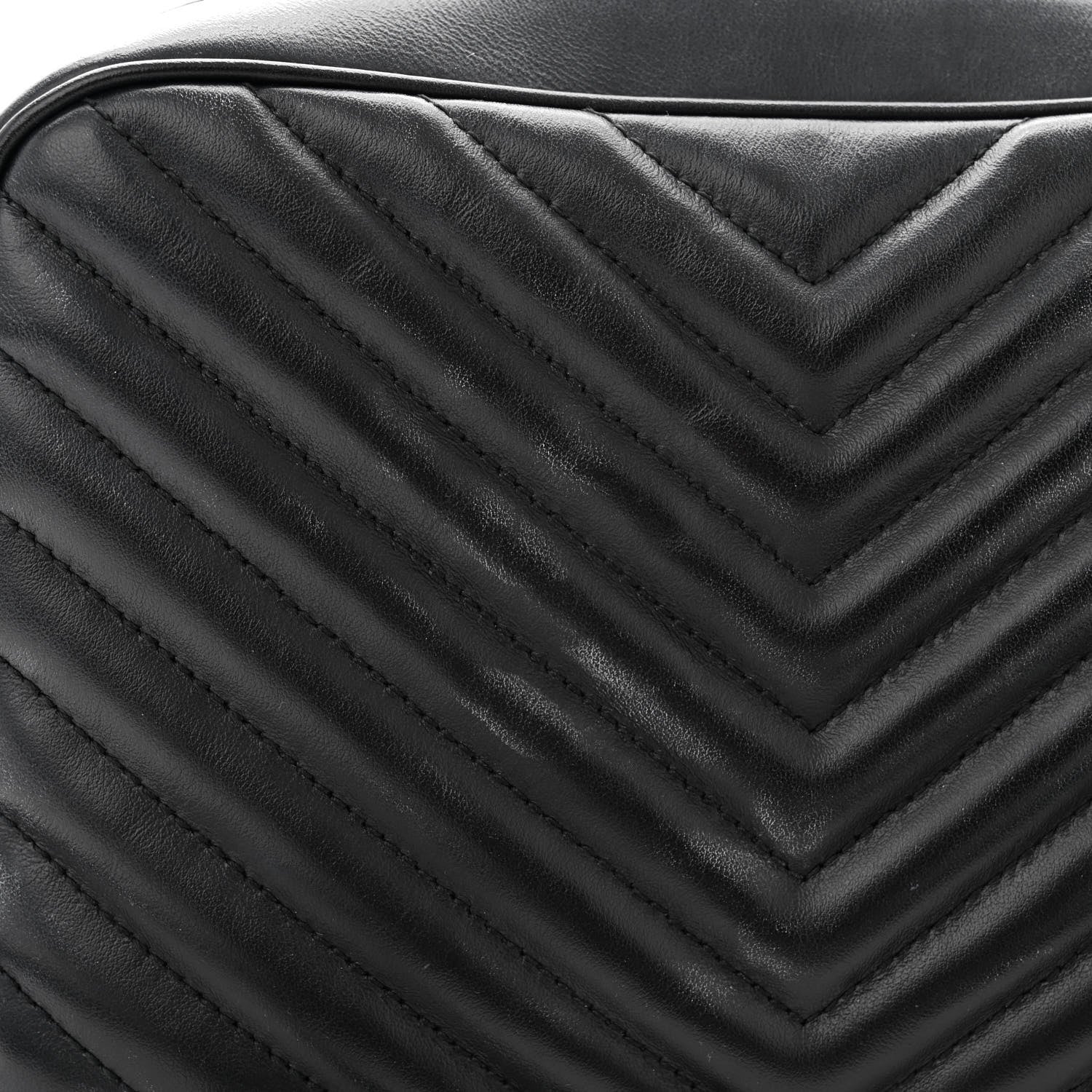 Saint Laurent Calfskin Matelasse Monogram Monochrome Lou Camera Bag Black 12 of 15