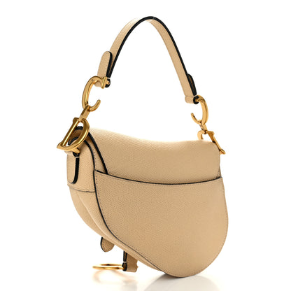 Christian Dior Grained Calfskin Saddle Bag Warm Taupe 3 of 10