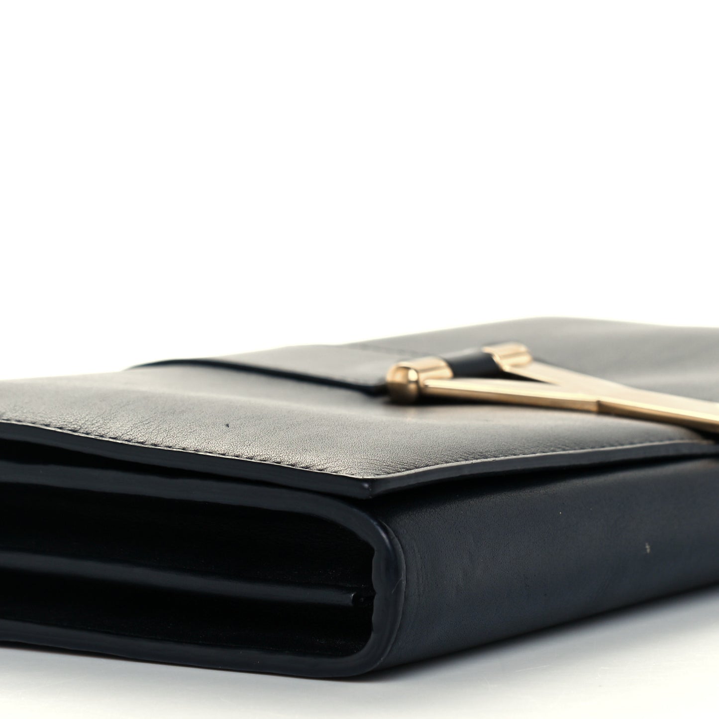 Calfskin Classic Y Ligne Chain Wallet Black