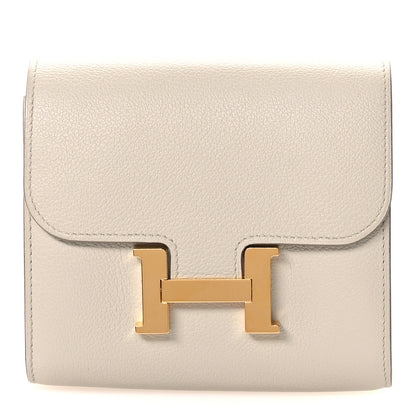 Hermes Evercolor Constance Compact Passant Wallet  Beton 1 of 8