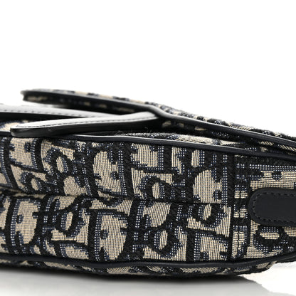 Christian Dior Oblique Mini Saddle Bag Blue 10 of 11