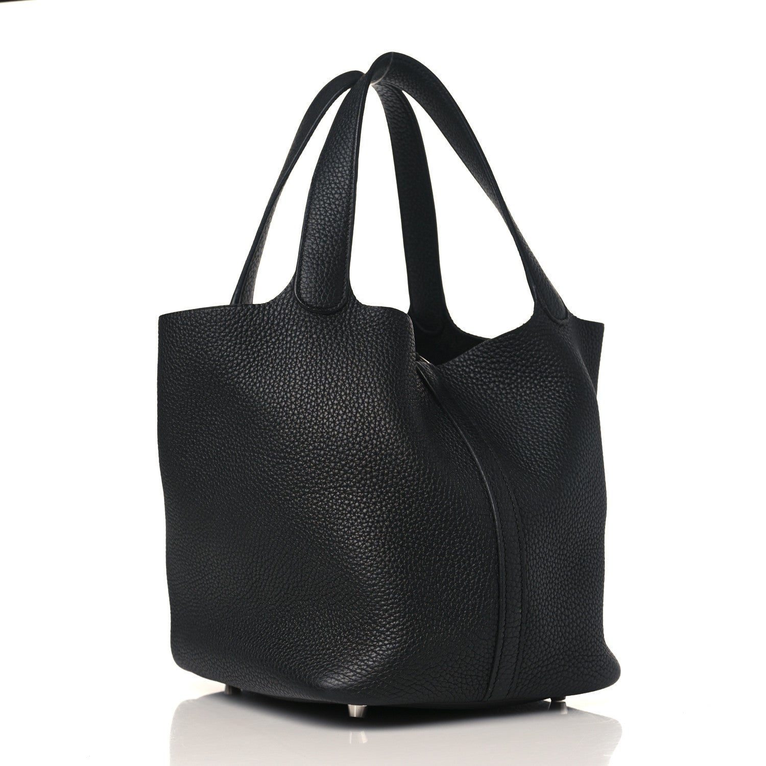 Hermes Taurillon Clemence Picotin Lock 22 MM Black 3 of 9