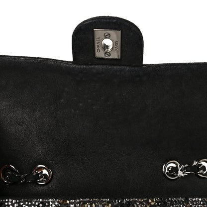 Chanel Suede Crystal Camellia Mini Rectangular Flap Black 9 of 9