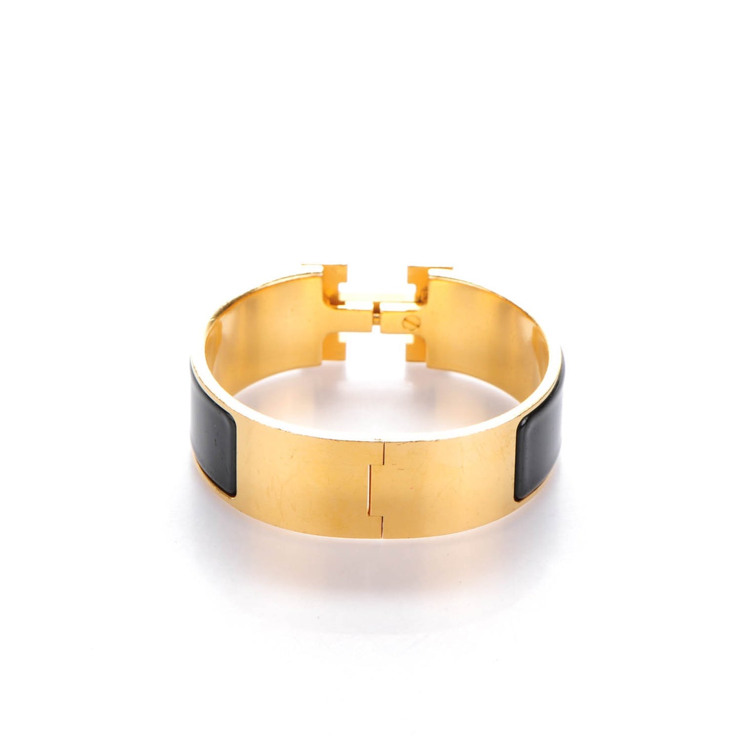 Enamel Wide Clic Clac H Bracelet PM Black