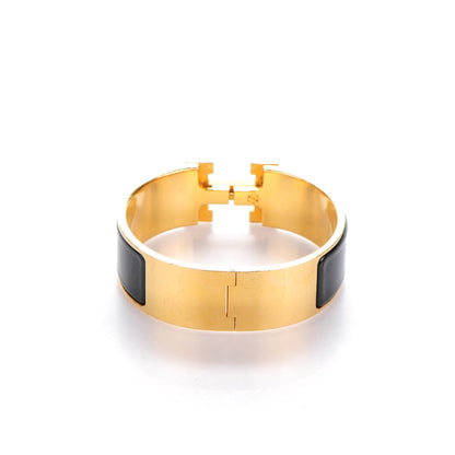 Hermes Enamel Wide Clic Clac H Bracelet PM Black 3 of 5