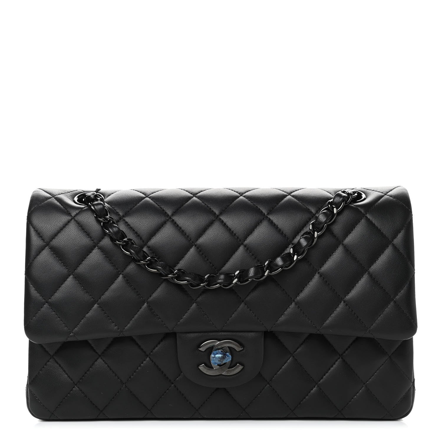 Chanel Lambskin Quilted Medium Double Flap So Black 1 of 5