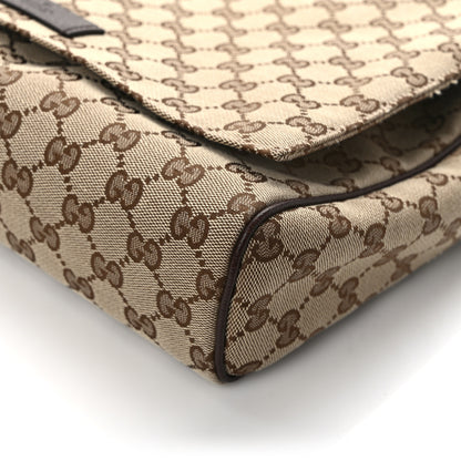 Gucci Monogram Small Flap Messenger Bag Beige Dark Brown 12 of 14