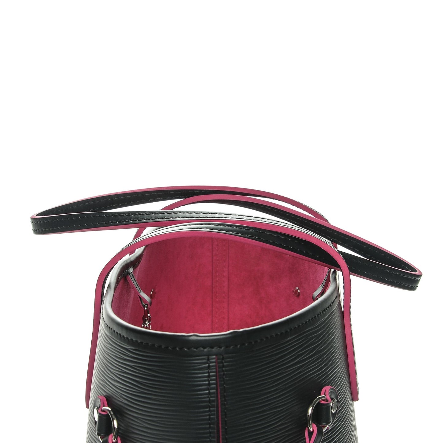 Epi Neverfull MM Black Hot Pink
