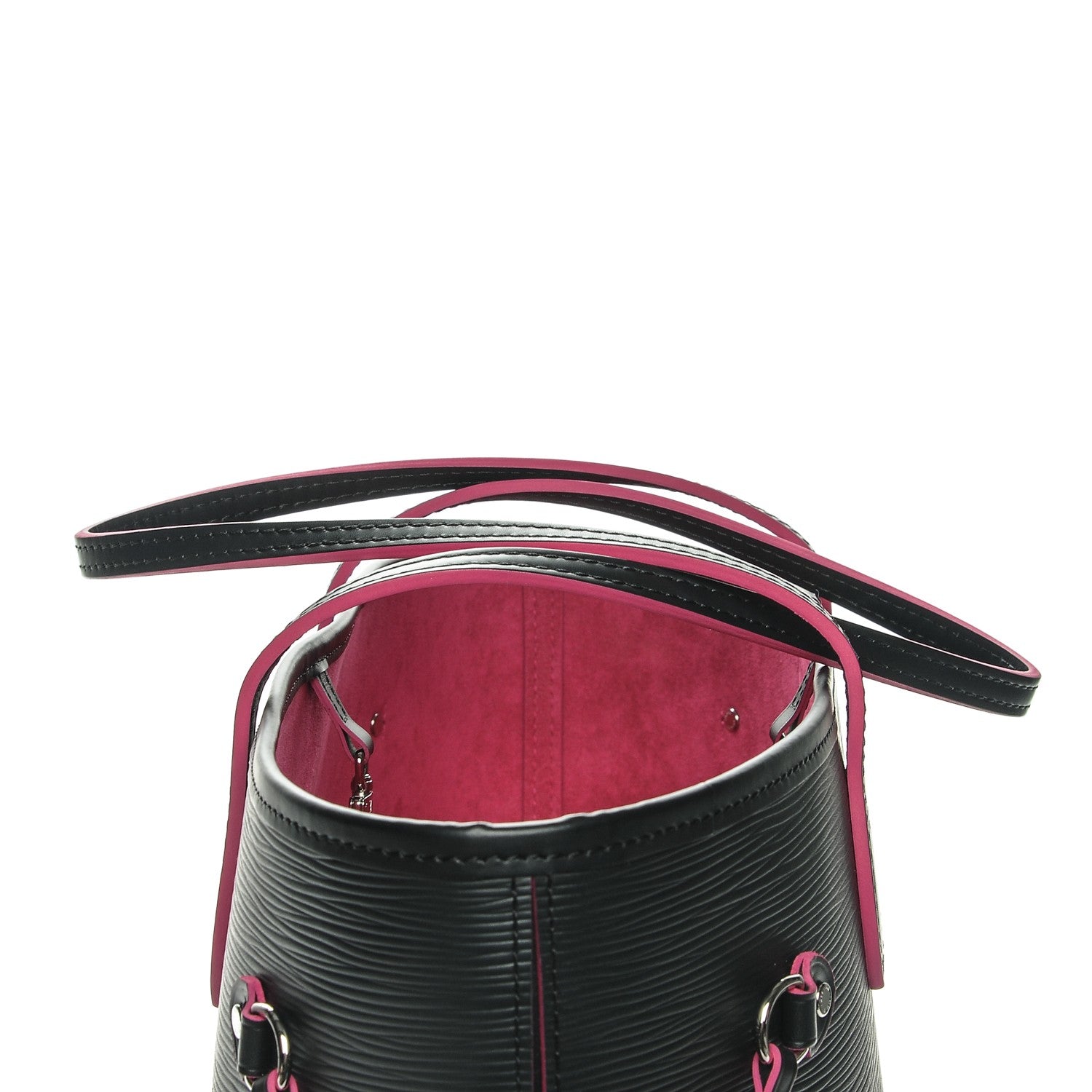 Louis Vuitton Epi Neverfull MM Black Hot Pink 7 of 7