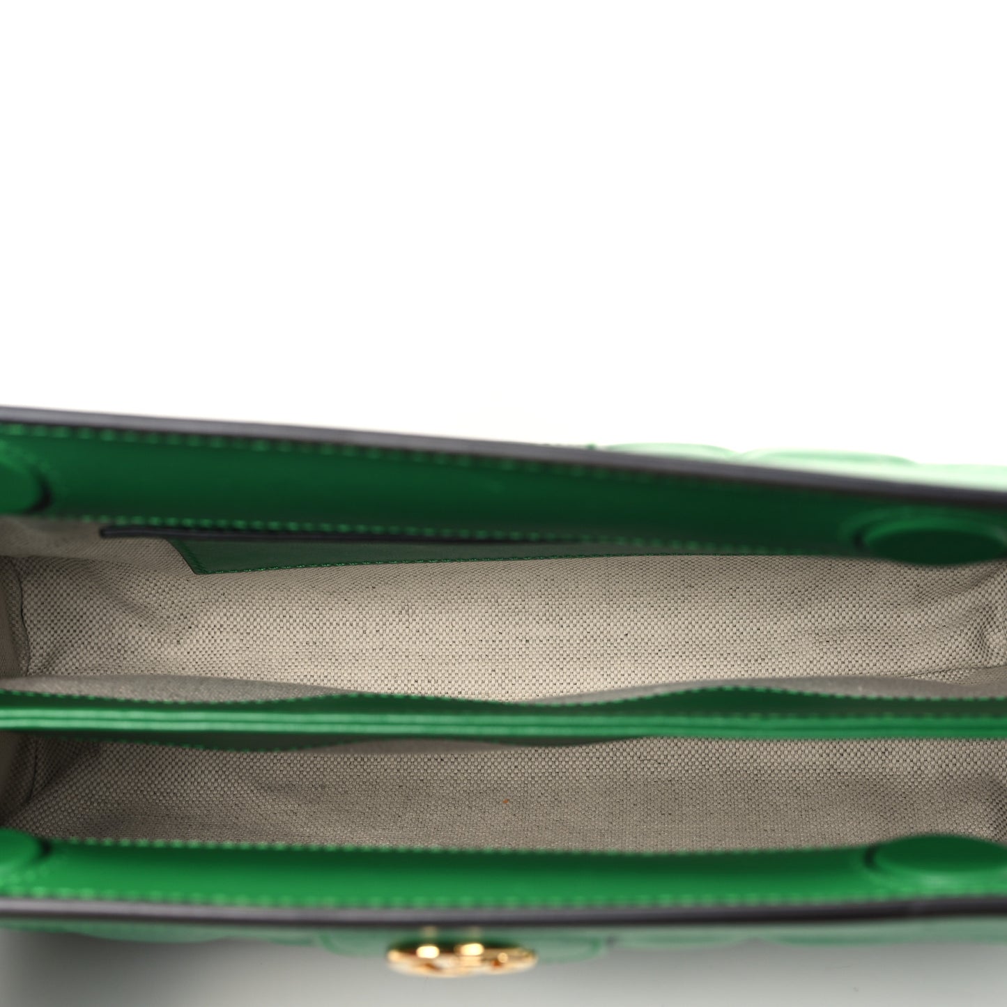 Calfskin GG Matelasse Small Slim Chain Shoulder Bag Spring Green Natural