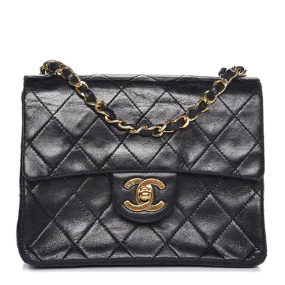 Chanel Lambskin Quilted Mini Square Flap Black 1 of 21