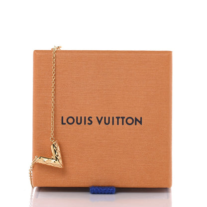 Louis Vuitton Essential V Guilloche Necklace Gold 6 of 6