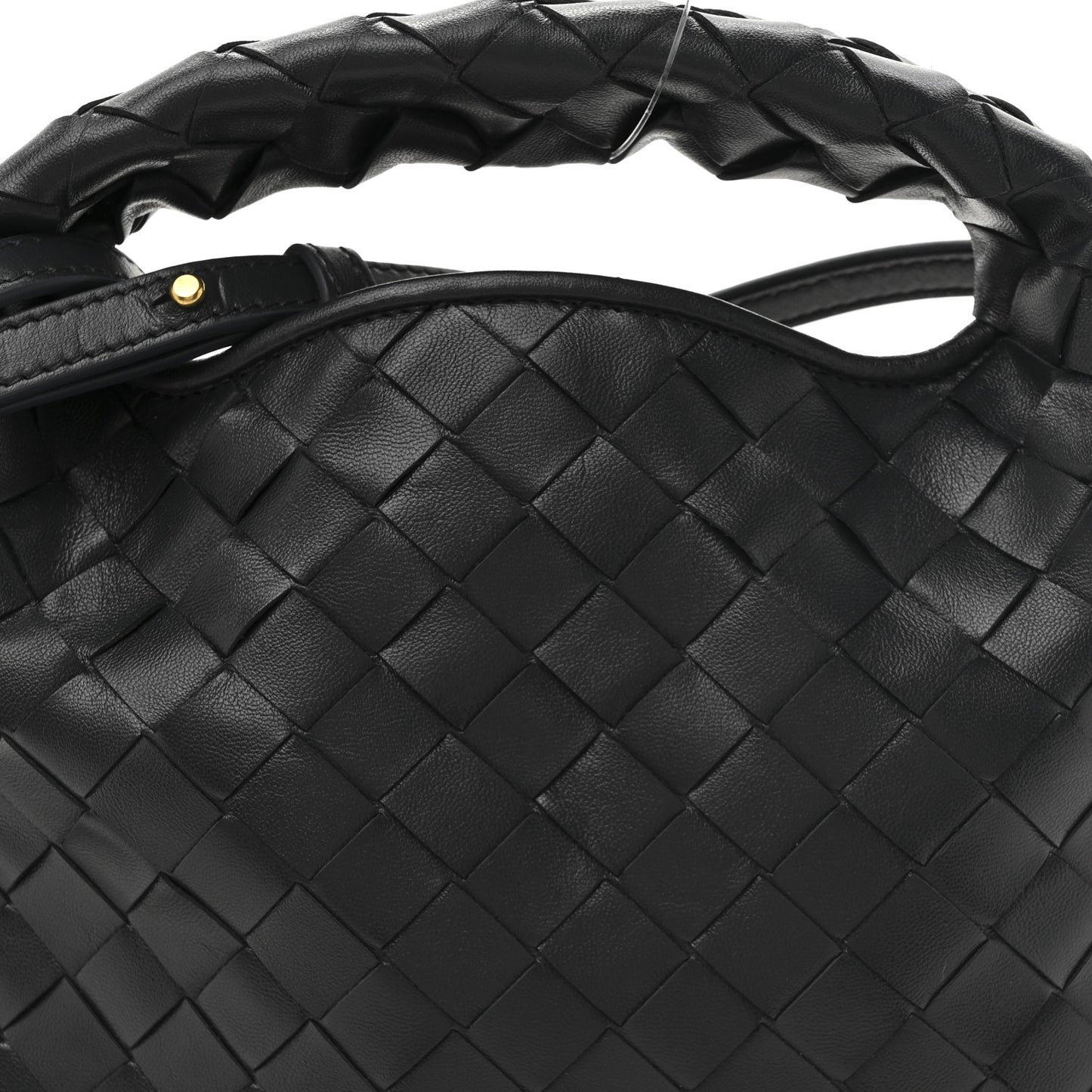 Calfskin Intrecciato Mini Hop Black