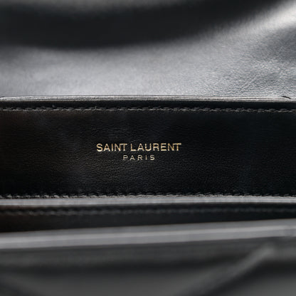 Saint Laurent Calfskin Y Quilted Monogram Toy Loulou Crossbody Bag Black 6 of 14