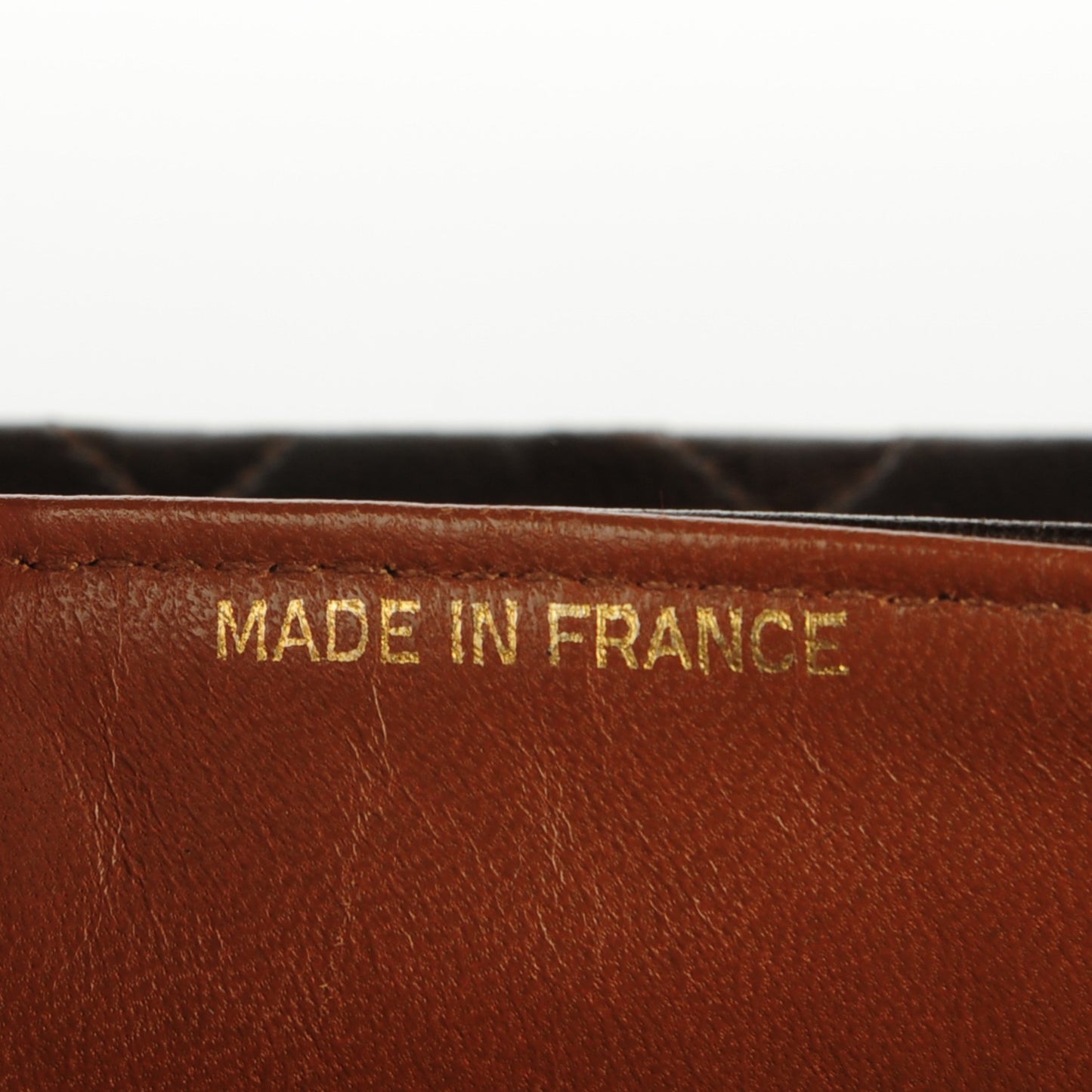 Lambskin Quilted Medium Double Flap Dark Brown