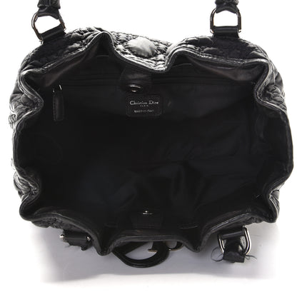 Christian Dior Nylon Cannage Shopper Tote Black 5 of 10