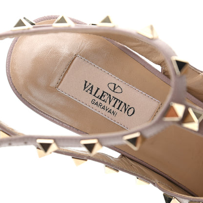 Valentino Garavani Nappa Rockstud Ankle Strap Pumps 38 Dark Mauve Poudre 6 of 9
